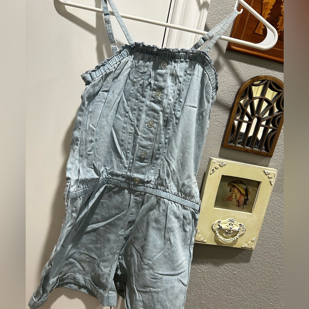 Children’s Place Place Sky Blue Jean Romper